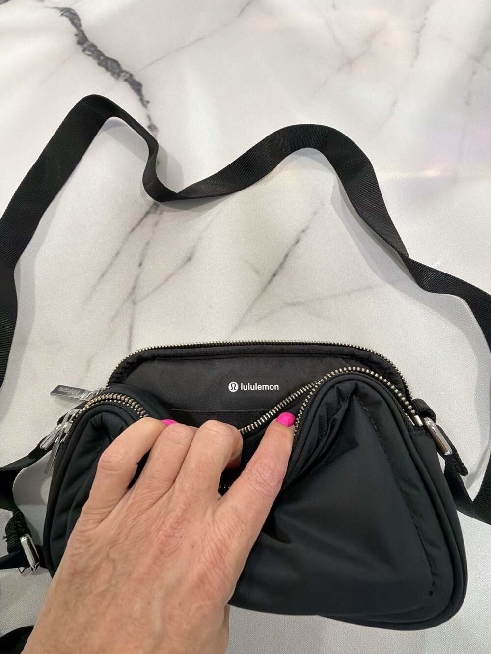 Lululemon City Essentials Small Shoulder Bag Black Crossbody - Picture 3 of 7